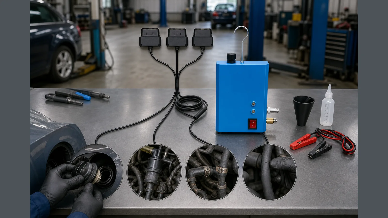 Diagnostic workflow for EVAP codes P0442 P0455 and P0456